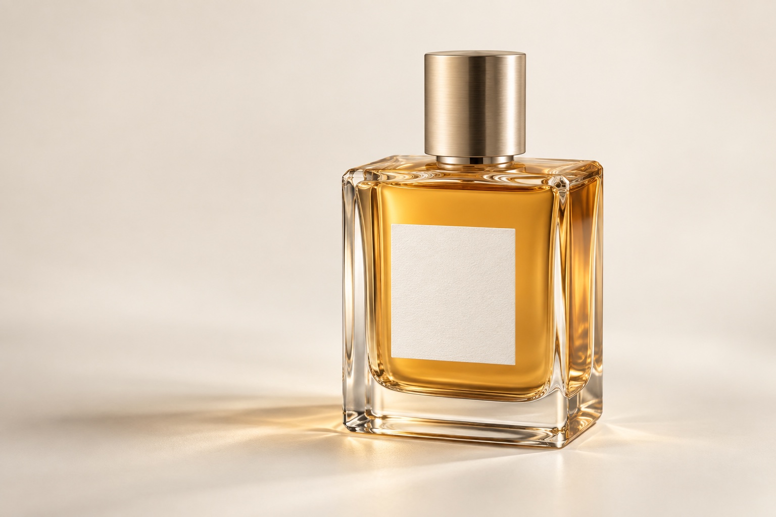 Original AI-generated fragrance bottle on a plain studio background